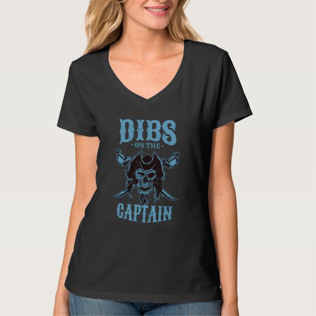 Camiseta Dibs on the Captain Boat Captain  1 (Frente)