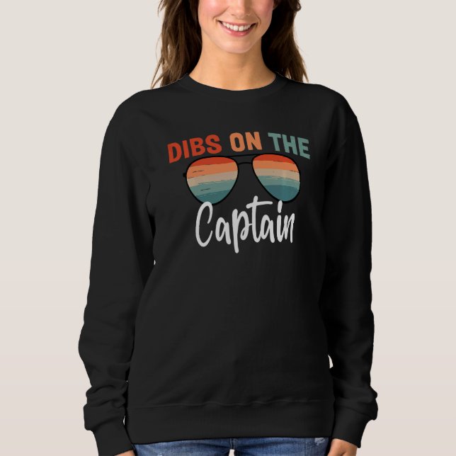 Camiseta Dibs on The Captain  Captain Wife Women Boat Men (Frente)