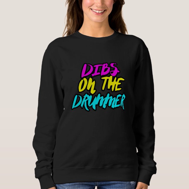 Camiseta Dibs on the Drummer Concert Neon (Frente)