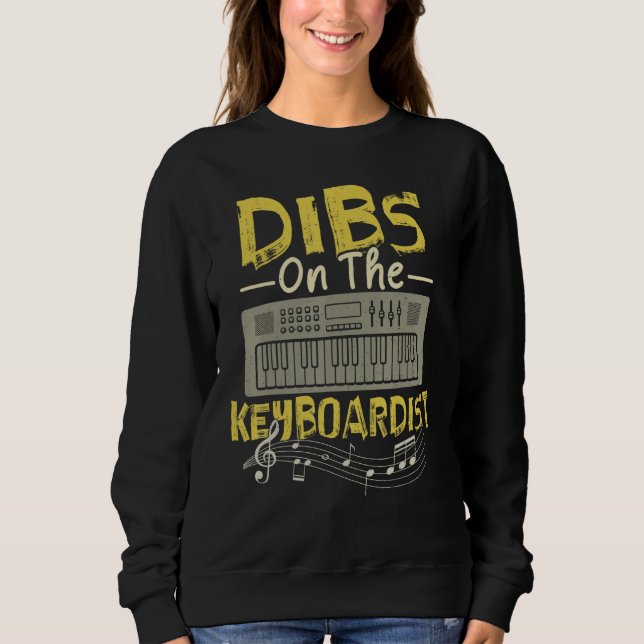 Camiseta Dibs On The Keyboardist  Keyboarder Keyboard (Frente)