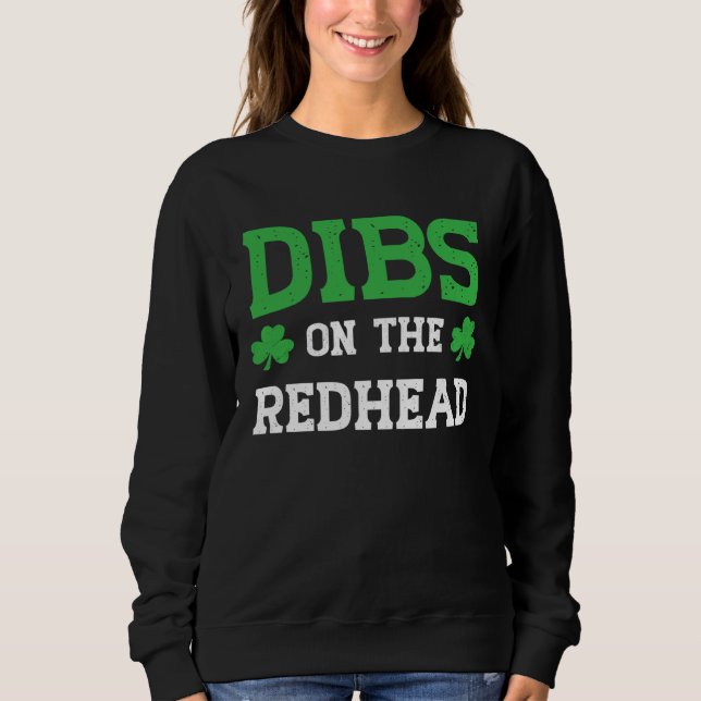Camiseta Dibs On The Redhead Funny St Patricks Day (Frente)