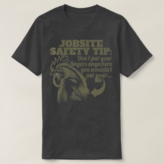CAMISETA DICA DE SEGURANÇA DO FUNNO JOBSITE DEDOS DE FAZEND (Frente do Design)