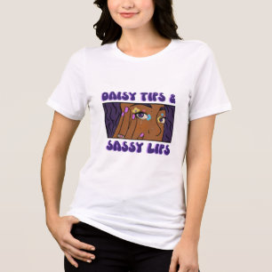 Camiseta Dicas Daisy e Lábios Sassy Daisy Nail