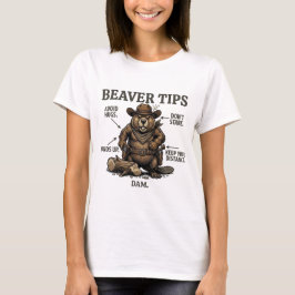 Camiseta Dicas de Castor Cowboy Engraçado Faroleste Vintage