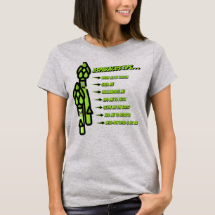 Camiseta Dicas de espargos engraçadas