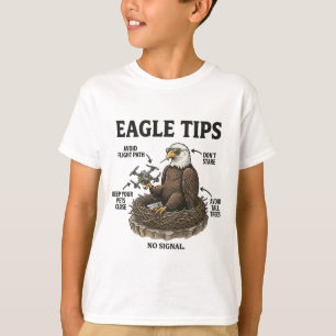 Camiseta Dicas engraçadas de águia careca Humor de sobreviv