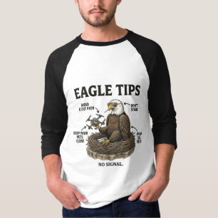 Camiseta Dicas Engraçadas de Águia Careca Humor Sobrevivênc