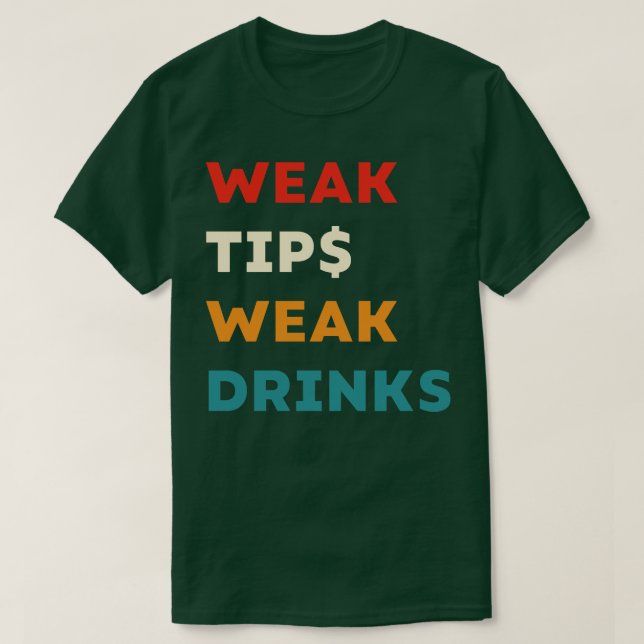 Camiseta Dicas Fracas Bebem Bebidas Engraçadas Slogan (Frente do Design)