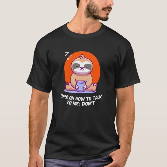 Camiseta Dicas sobre como falar comigo Sarcastic apresenta  (Frente)