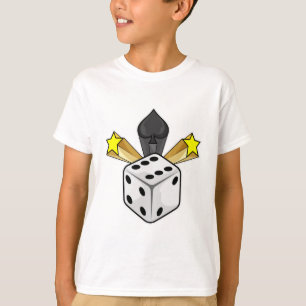 Camiseta Dice at Poker com Espadas e Estrelas