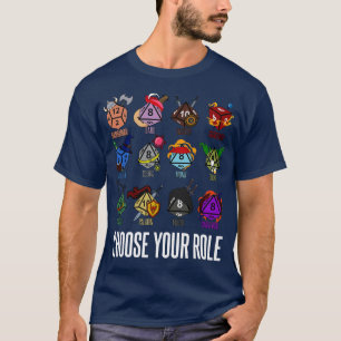 Camiseta Dice de Acertos de Classe de Caráter DD