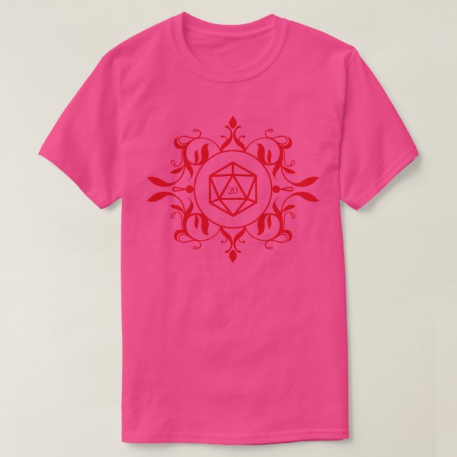 Camiseta Dice Dic Hit Tabletop RPG Addict (Frente do Design)