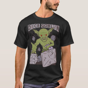 Camiseta Dice Goblin Orc D20 Dice para uma JOGADORA RPG