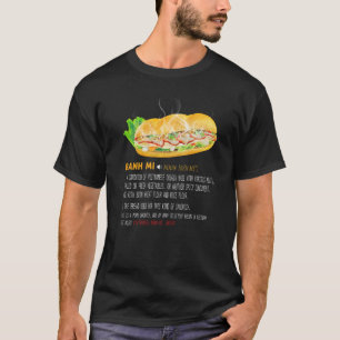 Camiseta Dicionário de definições Banh Mi  Sanduíche de car