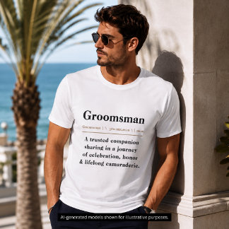 Camiseta Dicionário Definição de Padrinho da Noiva Festa de