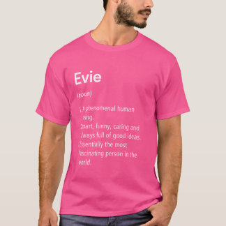 Camiseta Dicionário Engraçado Definição de Nome Evie