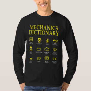 Camiseta Dicionário Mecânico De Fixação De Carros De Engenh