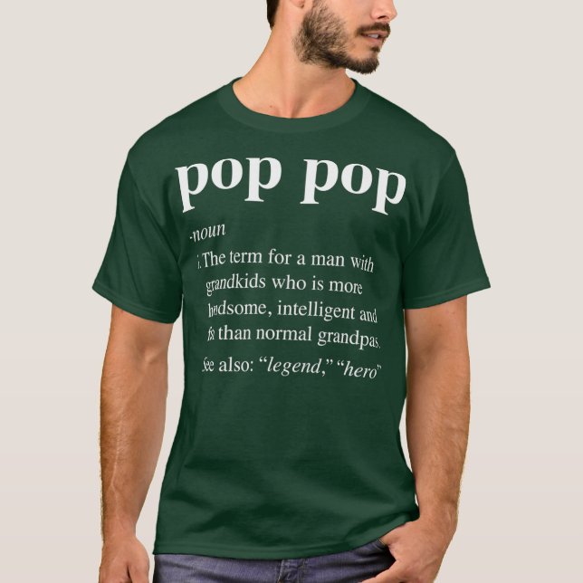 Camiseta Dicionário Poppop engraçado de definição de Pop de (Frente)
