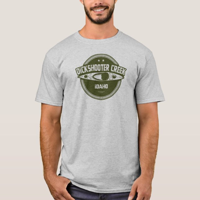 Camiseta Dickshooter Creek Idaho Kayaking (Frente)