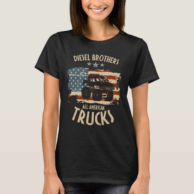 Camiseta Diesel Brothers Flag All American Truck Seal (Frente)