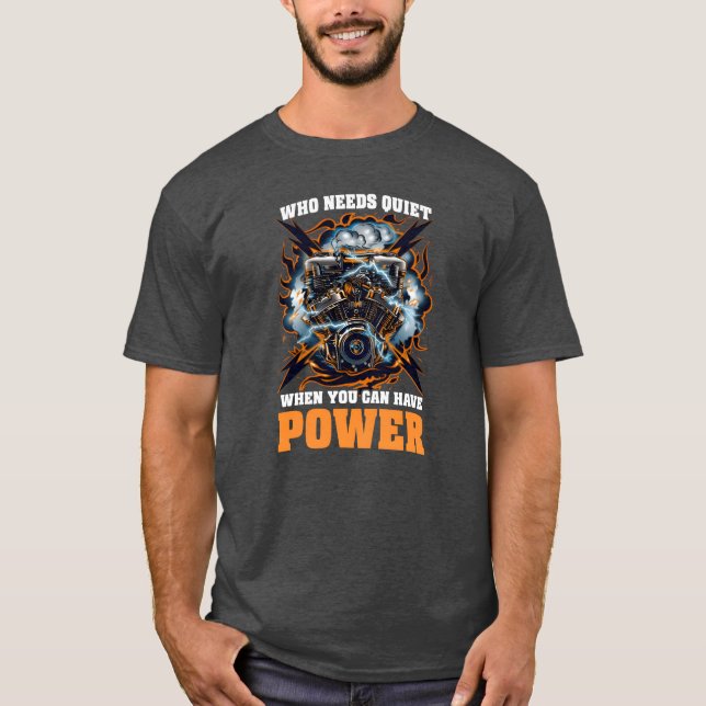 Camiseta Diesel Car Lover Who Needs Quiet When Can Have Pow (Frente)