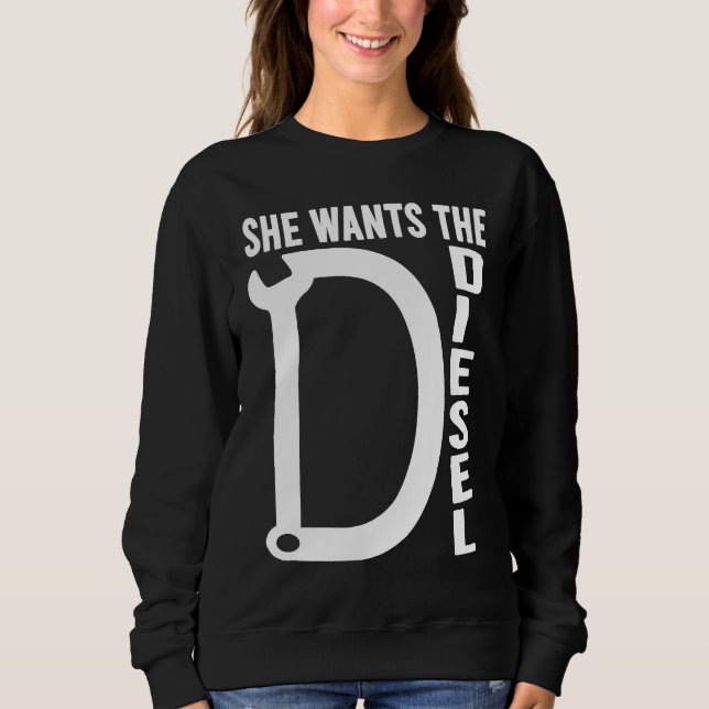 Camiseta Diesel Car Mechanic quote She wants the D Diesel (Frente)