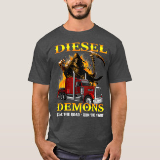 Camiseta Diesel Demons Governam A Estrada Dirige Caminhão N