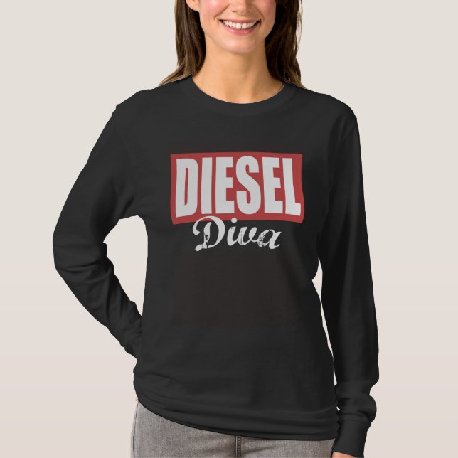 Camiseta Diesel Diva Ladies Diesel Truck Dirty Diesel Chick (Frente)