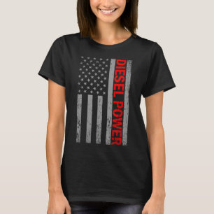 Camiseta Diesel Poder Bandeira Dos EUA Caminhão Turbo Irmão