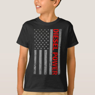 Camiseta Diesel Poder Bandeira Dos EUA Caminhão Turbo Irmão