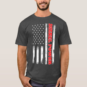 Camiseta Diesel Power American Flag Turbo Truck