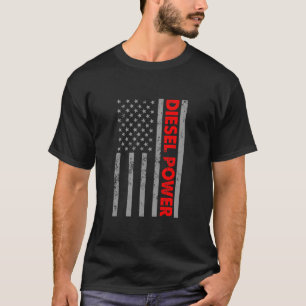 Camiseta Diesel Power EUA Flag Truck Turbo Brothers