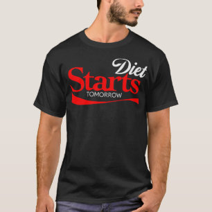 Camiseta Diet Começa Amanhã, Keto Paleo Vegan Funny Paro