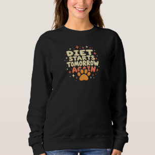 Camiseta Diet inicia amanhã - Impressão de Paw Retrorbolada