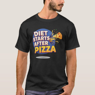 Camiseta Dieta começa depois da pizza