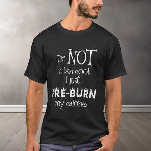 Camiseta Dieta Queima Calorias Cozinheiro Ruim Sarcástico