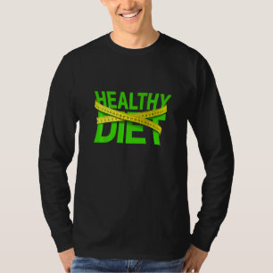 Camiseta Dieta saudável, corpo saudável e saudável
