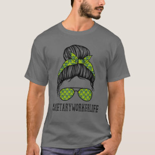 Camiseta Dietary Worker Women Messy Bun St Patrick's Day Sh