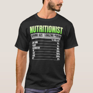Camiseta Diética Diética Médica do Tamanho do Serviço Nutri