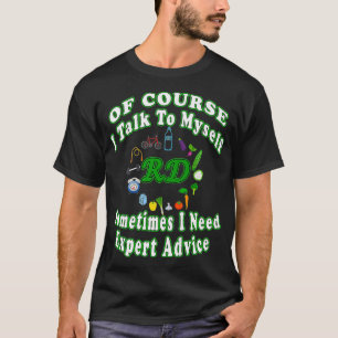 Camiseta Dieticiano Registrado Engraçado Eu Falo Comigo, B