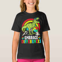 Diferenças de Embrace T Rex Dinossaur Autism Aware