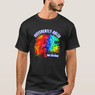 Camiseta Diferente Abled Neuro Diversity Autism Rainbow B