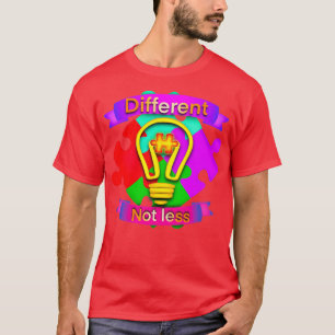Camiseta Diferente não menos quebra-cabeça de autismo