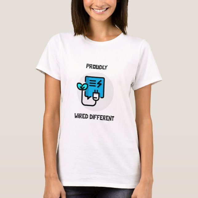 Camiseta Diferente programada - árvore da neurodiversidade (Frente)