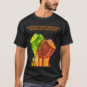Camiseta Diferentes direções de visualização