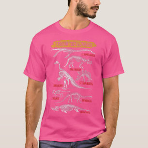 Camiseta Diferentes Tipos De Dinossauros Skeleton Dino Iden
