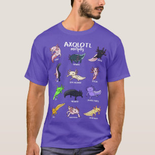Camiseta Diferentes Tipos de Eixo Kawaii