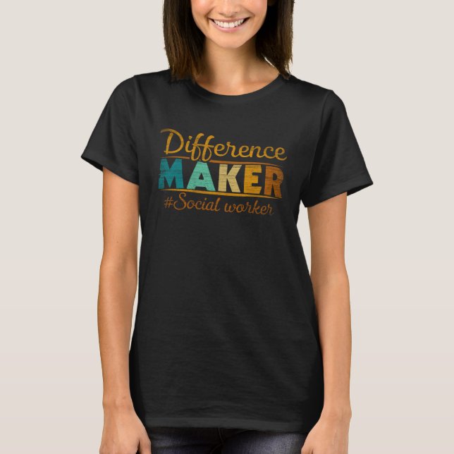 Camiseta Difference Maker Proud Social Worker  2 (Frente)