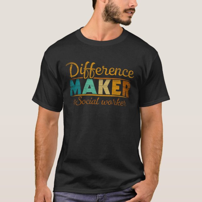 Camiseta Difference Maker Proud Social Worker  2 (Frente)