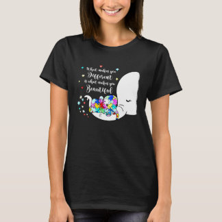 Camiseta Different Beautiful Autism Awareness Puzzle Piece 
